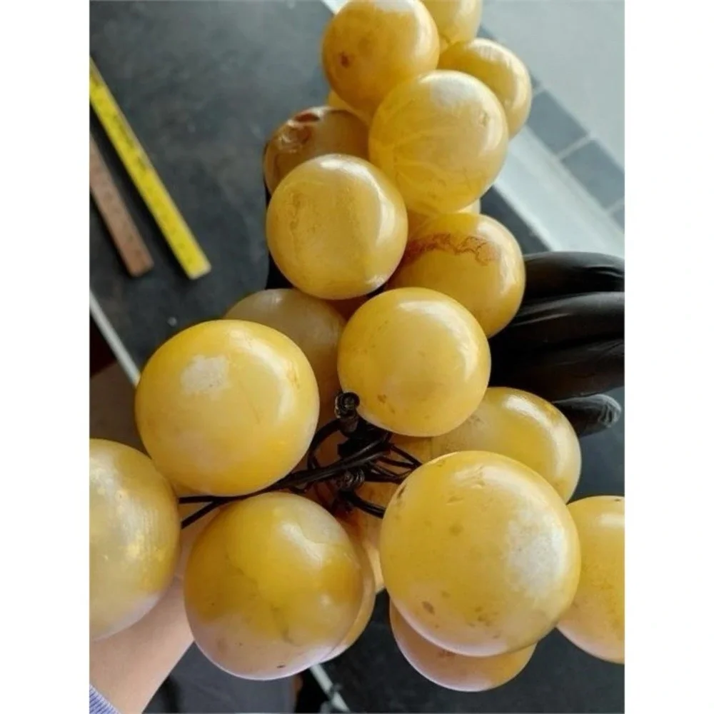 1960s alabaster stone grapes mcm mid century